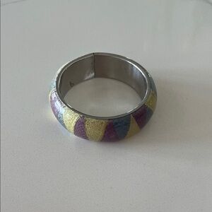 Multicolor Bangle Bracelet - Green, Purple, Blue